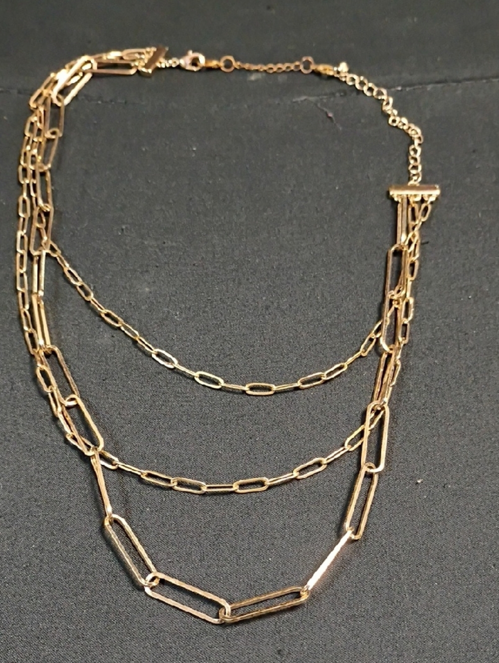 Gold Layered Paperclip Chain Necklace - Women Jewelry (Costume Jewelry)